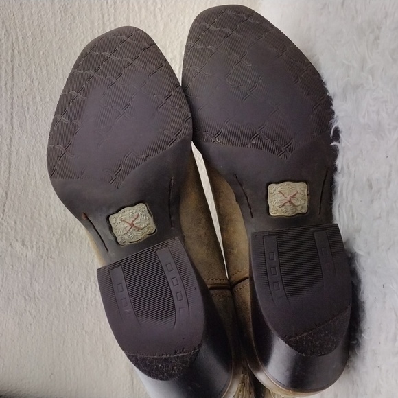 TWISTED X Brown Leather Fancy Stitched Almond Toe Western Performance Boot - Picture 7 of 16